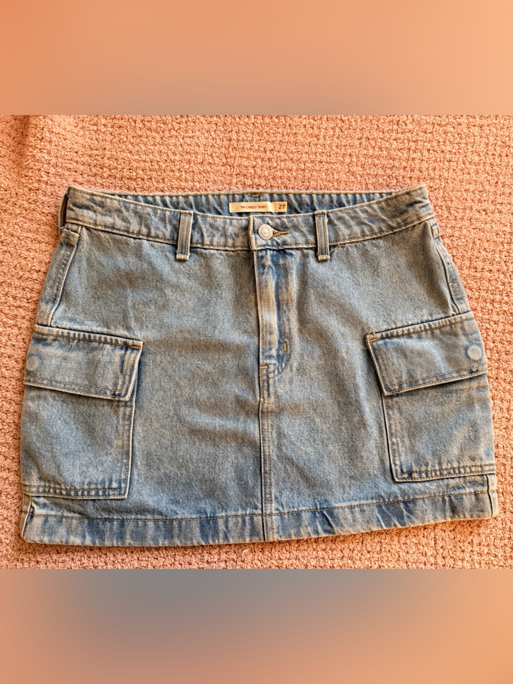 Levi's Light Blue Denim '94 Cargo Skirt